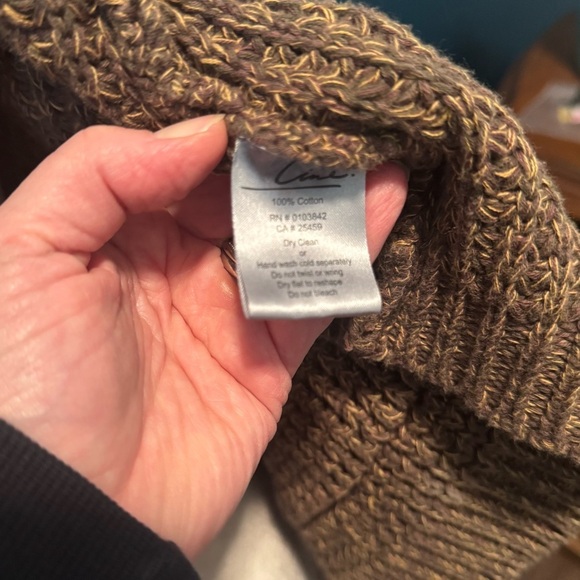 LINE Knitwear Waffleknit Cotton Knee Length Cardigan M - Picture 6 of 9